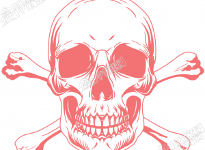粉色骷髅头图片卡通手绘免抠素材下载推荐