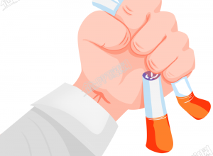 公益主题捏断烟图片卡通手绘免抠素材下载推荐