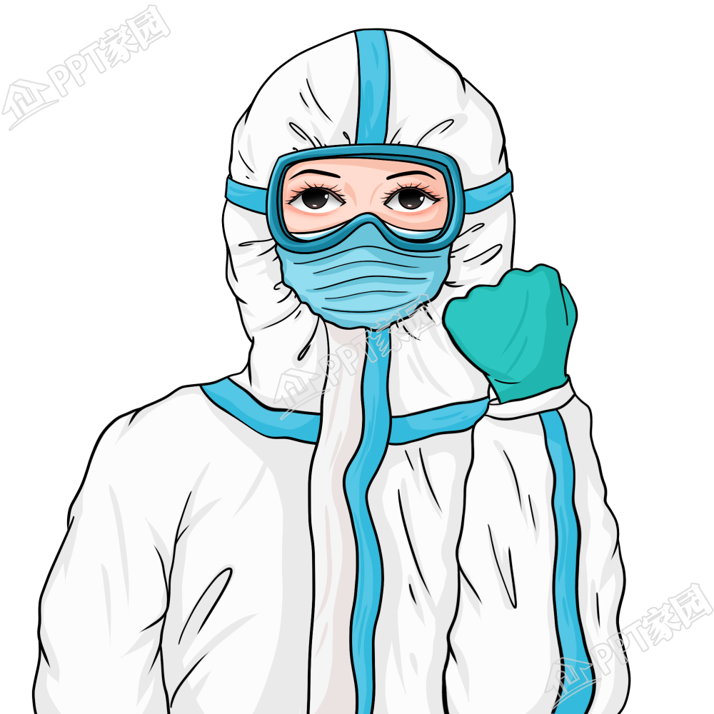 温馨医护防疫人员励志图片卡通人物免抠素材