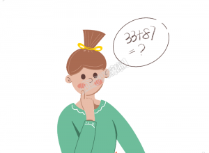 卡通女孩数学课学习思考人物装饰元素png素材下载推荐