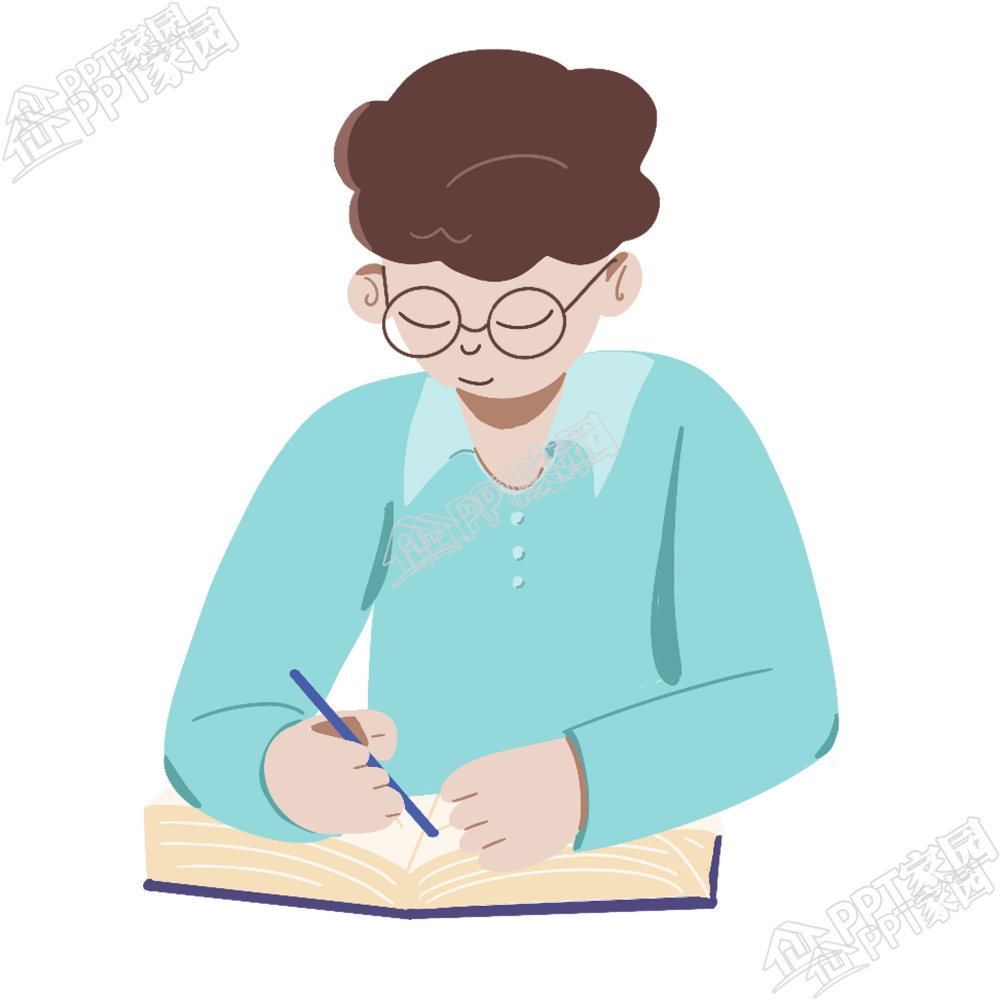 卡通开学季学生上课看书png素材人物元素下载推荐