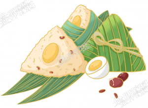 卡通手绘插画端午节节日快乐粽子餐饮美食图片素材下载推荐