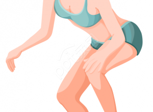 卡通手绘夏日渡假娱乐活动冲浪女生免抠透明元素下载推荐