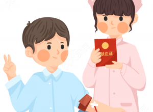 卡通手绘小男孩抽血献血护士发献血证图片素材下载推荐