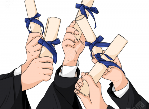 卡通手绘多人毕业庆祝图片素材下载推荐