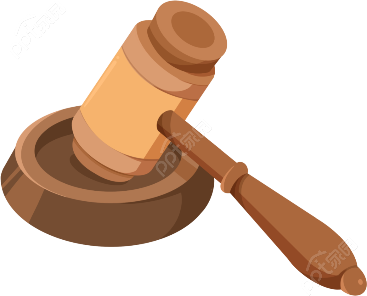 卡通手绘司法机关执法公正宣判法槌矢量图片素材
