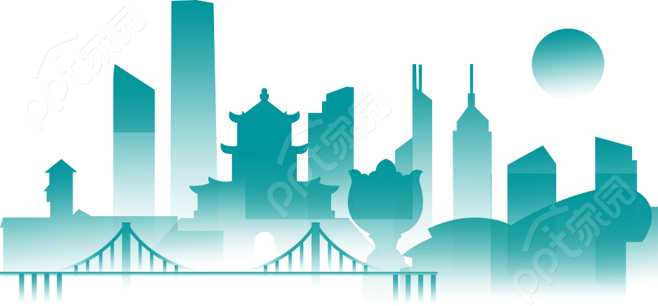 简约设计庆祝香港回归商务城市剪影透明底免抠图片素材