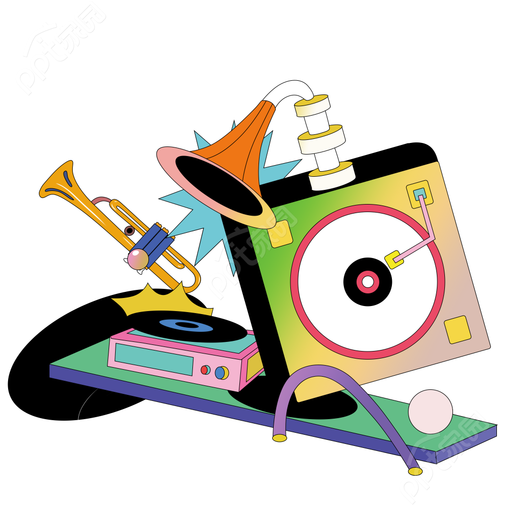卡通手绘音乐节乐演奏图片免抠素材