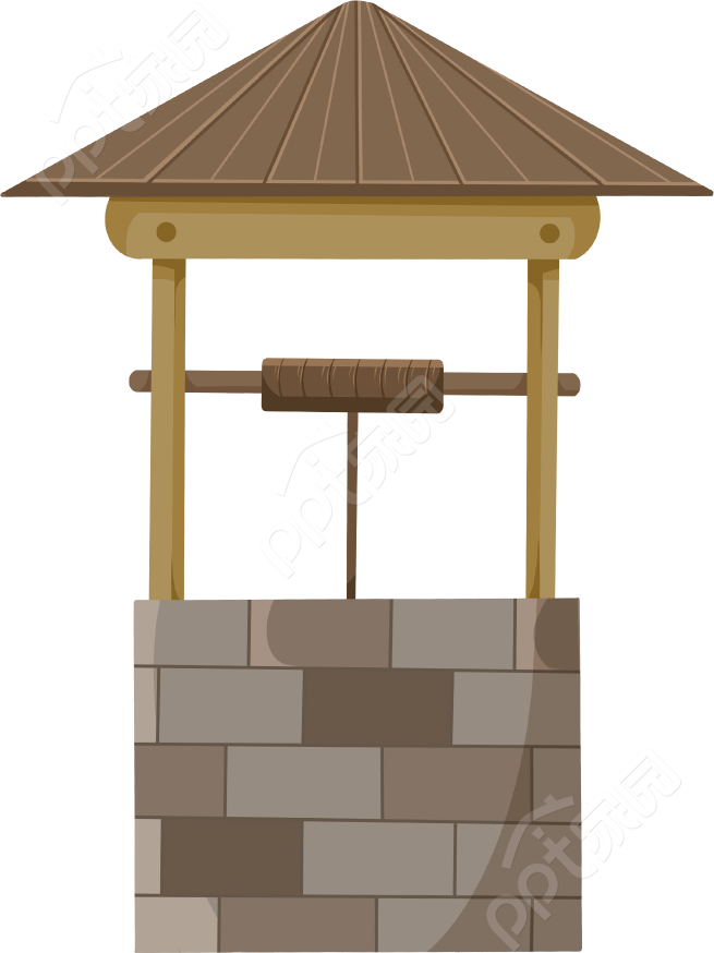 卡通手绘古风水井矢量图片素材