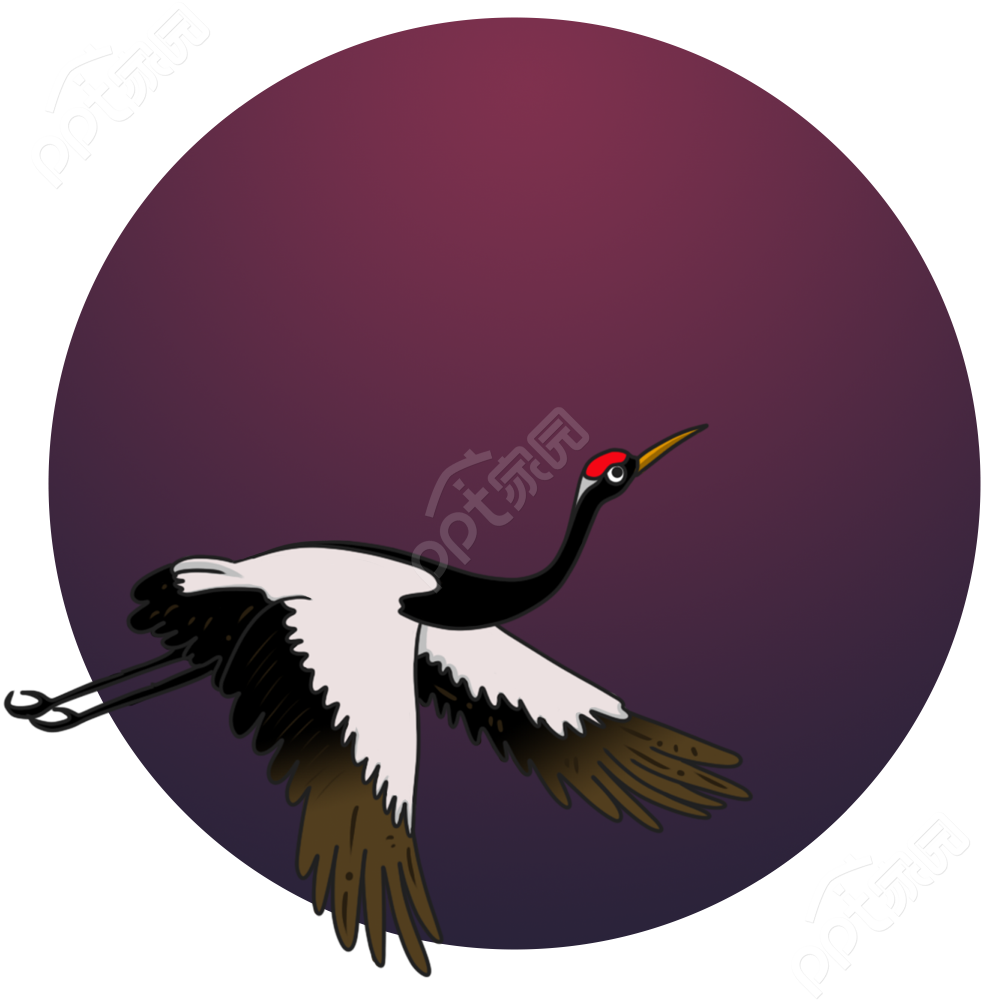 中国风飞翔的鹤圆形背景矢量图片素材下载推荐