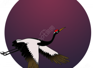 中国风飞翔的鹤圆形背景矢量图片素材下载推荐
