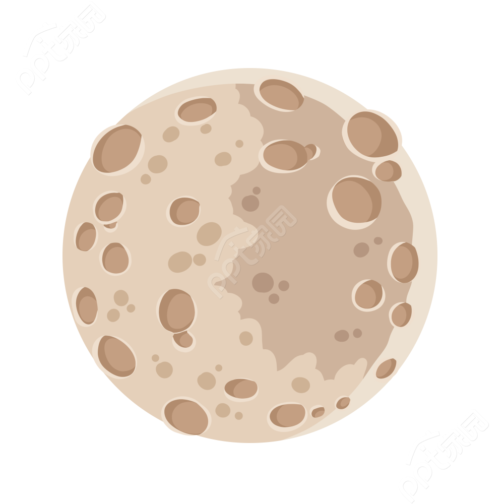 卡通手绘月球图片免抠素材