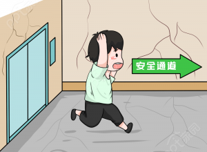 手绘安全警示小男孩楼道逃生矢量图片素材下载推荐