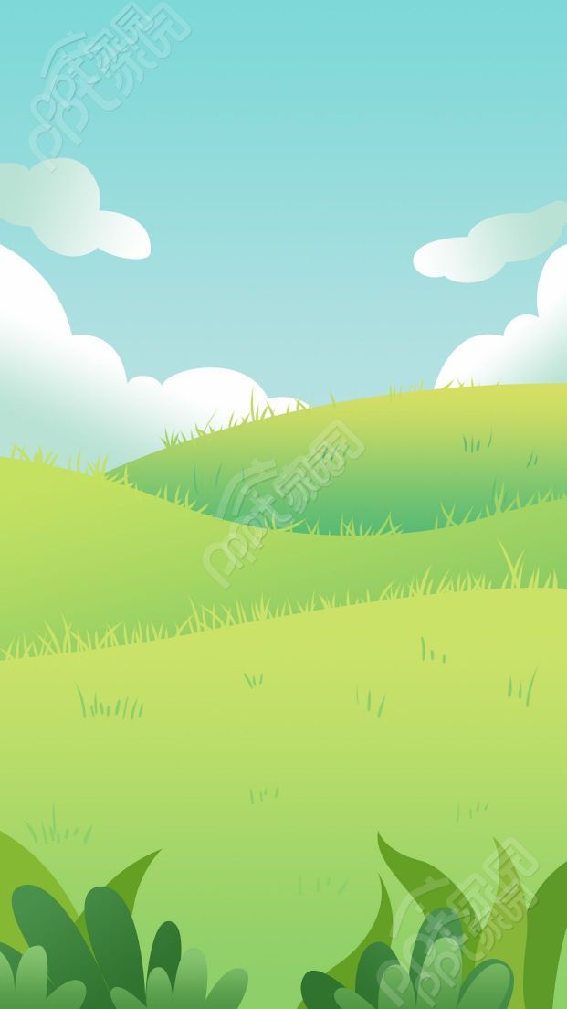 蓝天绿地背景