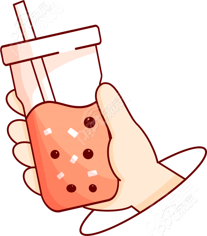 手拿奶茶图片
