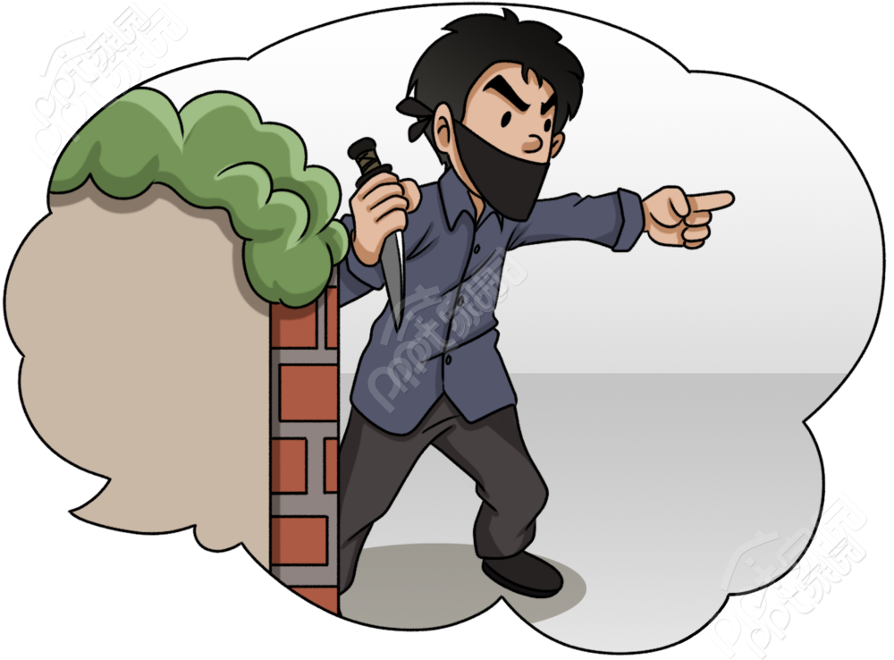 匪徒安全警示图片素材