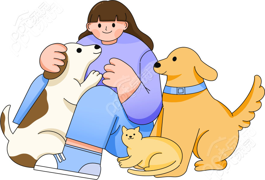 女孩和宠物图标