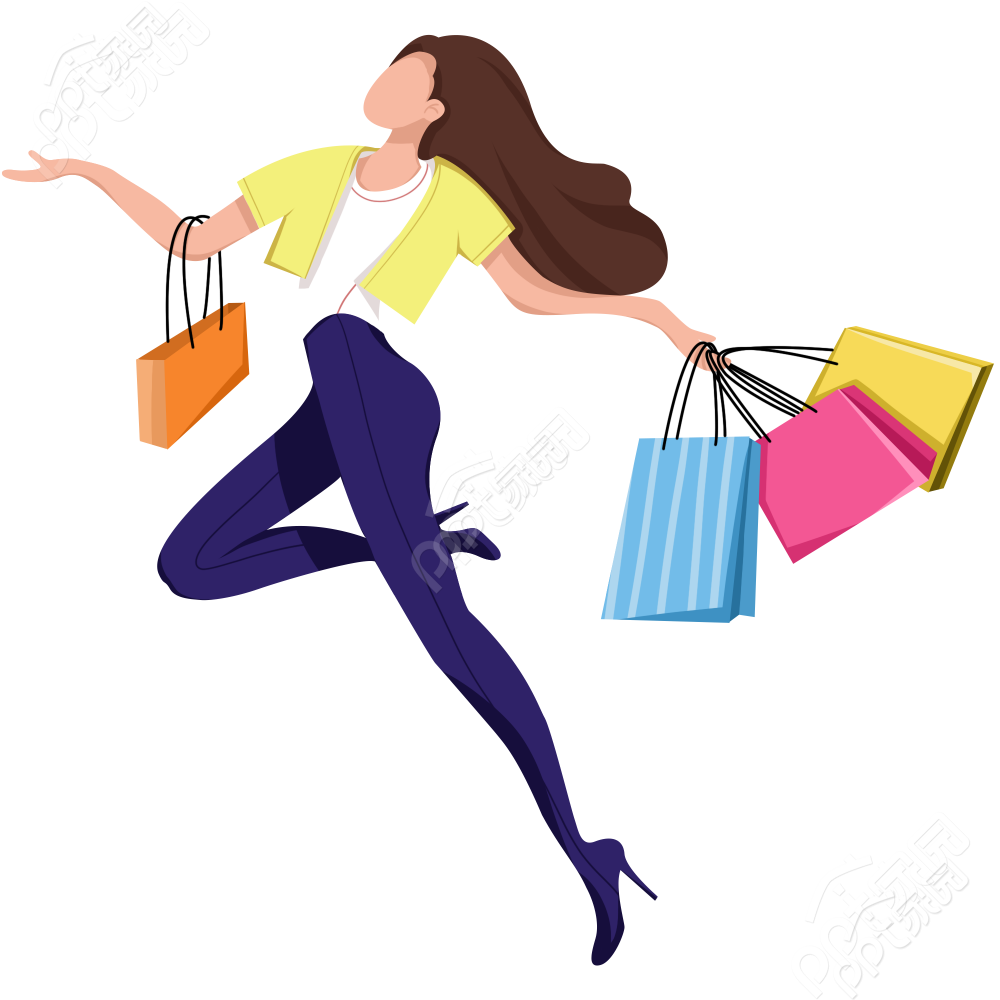 购物女孩图片