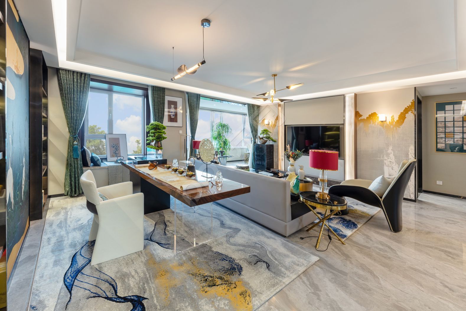 几何商务ppt背景图片